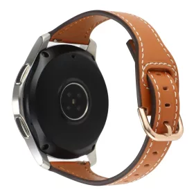   MYBANDZ Elegáns slim bőróraszíj rosegold csattal /barna/20mm
