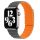 Apple Watch mágneses kétrészes szilikon szíj /szürke-narancs/ 42/44/45/49 mm