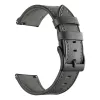 MYBANDZ Elegáns bőróraszíj /szürke - fekete csattal / 22mm