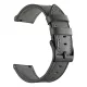 MYBANDZ Elegáns bőróraszíj /szürke - fekete csattal / 22mm