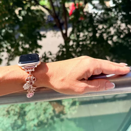 Apple Watch PawCharm fém szíj / rosegold / 40/41 és 42mm