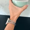 Apple Watch FloralCharm fém szíj / ezüst / 40/41 és 42mm