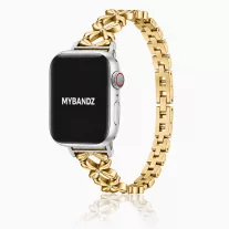 Apple Watch FloralCharm fém szíj / arany/ 40/41 és 42mm