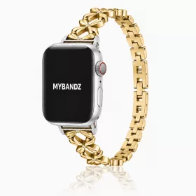 Apple Watch FloralCharm fém szíj / arany/ 40/41 és 42mm