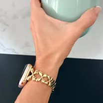 Apple Watch FloralCharm fém szíj / arany/ 40/41 és 42mm