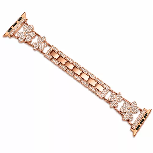Apple Watch FloralShine fém szíj / rosegold/ 40/41 és 42mm