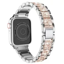   Apple Watch DIamond fém szíj / ezüst-rosegold / 40/41 és 42mm