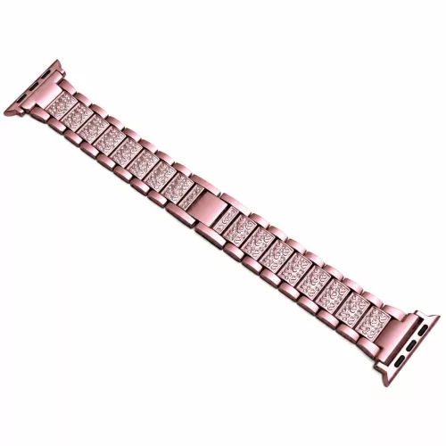 Apple Watch DIamond fém szíj / pinkarany / 40/41 és 42mm
