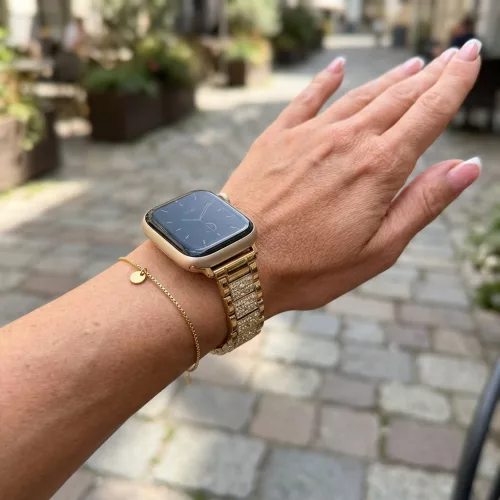 Apple Watch DIamond fém szíj / arany / 40/41 és 42mm