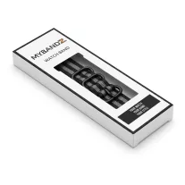 MYBANDZ Szövet óraszíj /fekete-szürke/ 18mm