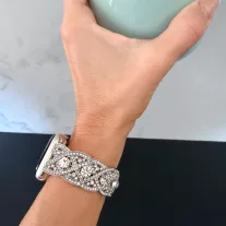 Apple Watch CrystalLace fém szíj / ezüst / 42/44/45/49