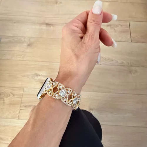 Apple Watch CrystalLace fém szíj / arany / 42/44/45/49