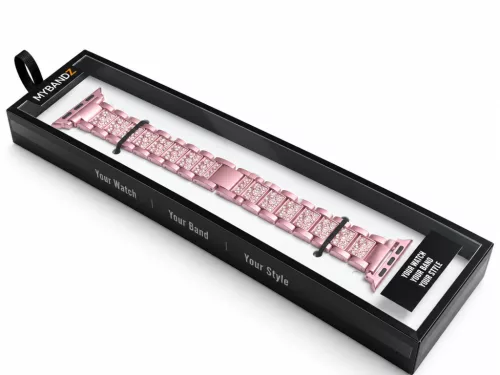 Apple Watch DIamond  fém szíj / pinkarany / 42/44/45/49