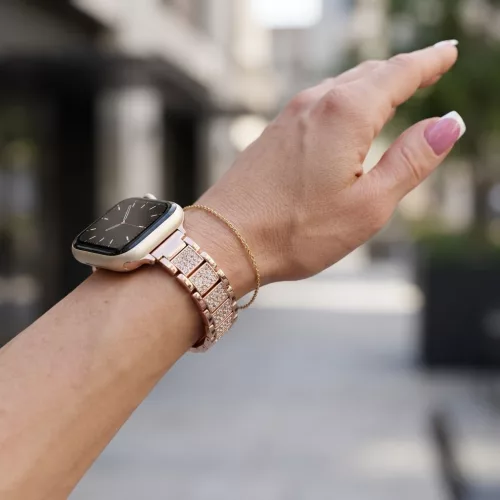 Apple Watch DIamond vékony fém szíj / rosegold / 42/44/45/49