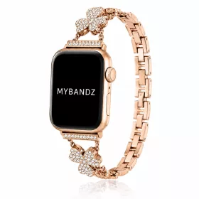 Apple Watch FloralShine fém szíj / rosegold/ 42/44/45/49