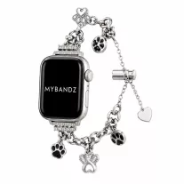 Apple Watch PawCharm fém szíj / ezüst/ 42/44/45/49