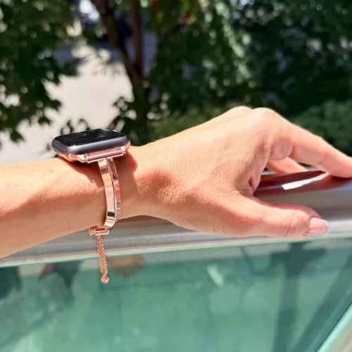 Apple Watch SilkChain fém szíj / rosegold / 42/44/45/49