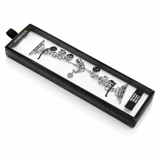 Apple Watch PawCharm fém szíj / ezüst/ 42/44/45/49