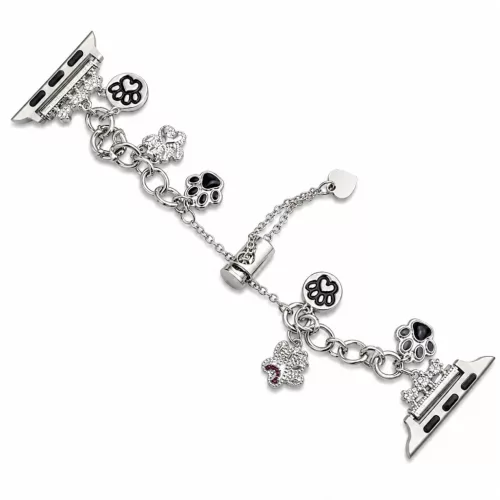 Apple Watch PawCharm fém szíj / ezüst/ 42/44/45/49
