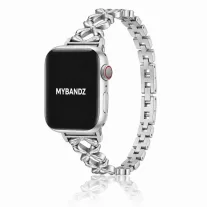 Apple Watch FloralCharm fém szíj / ezüst / 42/44/45/49