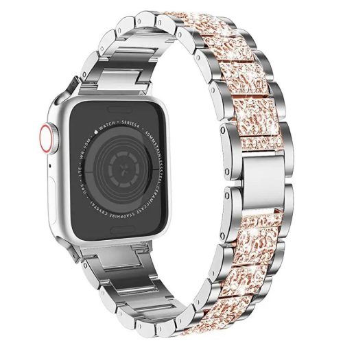 Apple Watch DIamond fém szíj / ezüst-rosegold / 42/44/45/49