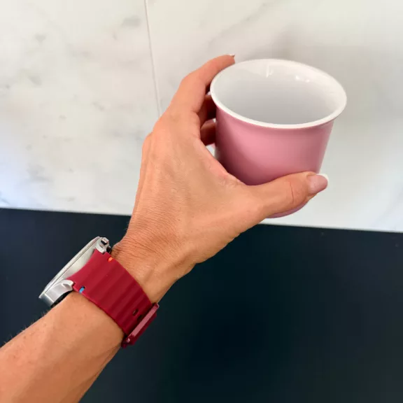 MYBANDZ Waves szilikon óraszíj-bordó/Samsung Galaxy Watch 4-5-6-7