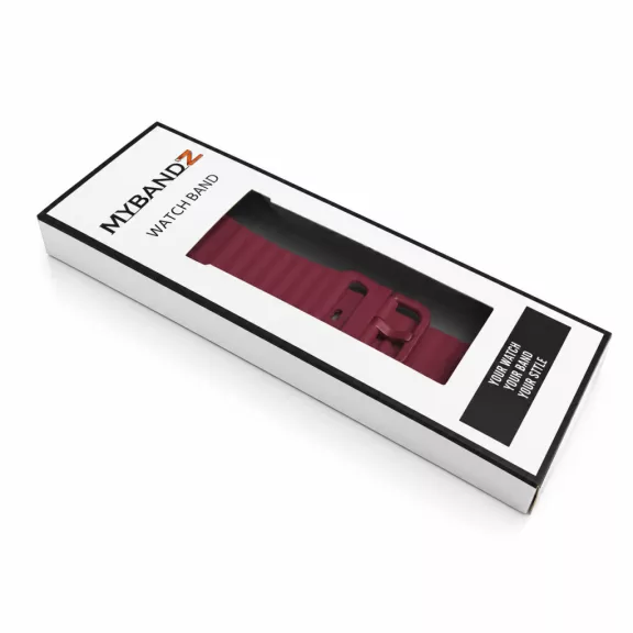 MYBANDZ Waves szilikon óraszíj-bordó/Samsung Galaxy Watch 4-5-6-7