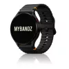 MYBANDZ Waves szilikon óraszíj-fekete/Samsung Galaxy Watch 4-5-6-7