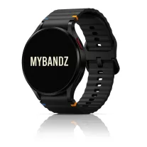   MYBANDZ Waves szilikon óraszíj-fekete/Samsung Galaxy Watch 4-5-6-7