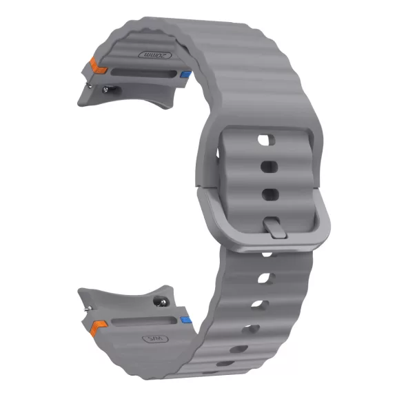 MYBANDZ Waves szilikon óraszíj-sötétszürke/Samsung Galaxy Watch 4-5-6-7