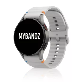   MYBANDZ Waves szilikon óraszíj-világosszürke/Samsung Galaxy Watch 4-5-6-7
