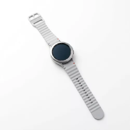 MYBANDZ Waves szilikon óraszíj-világosszürke/Samsung Galaxy Watch 4-5-6-7