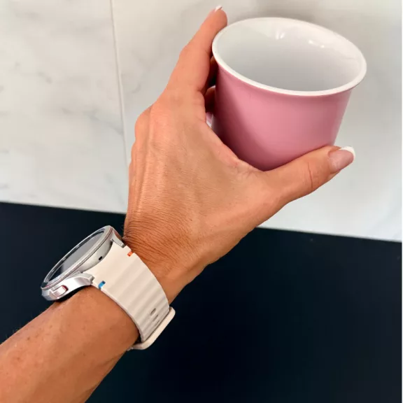MYBANDZ Waves szilikon óraszíj-bézs/Samsung Galaxy Watch 4-5-6-7