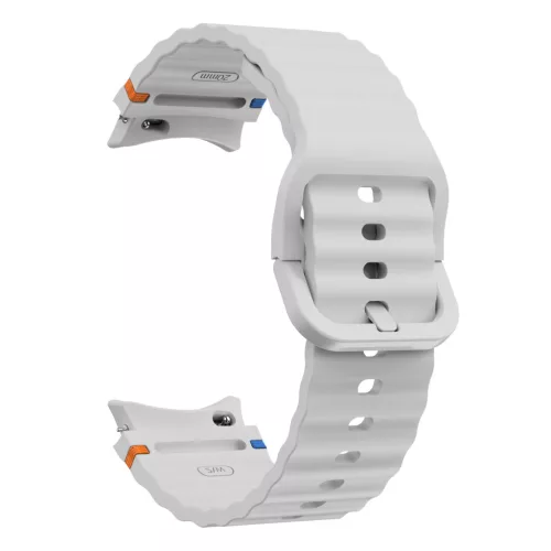 MYBANDZ Waves szilikon óraszíj-világosszürke/Samsung Galaxy Watch 4-5-6-7