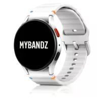   MYBANDZ Waves szilikon óraszíj-fehér/Samsung Galaxy Watch 4-5-6-7