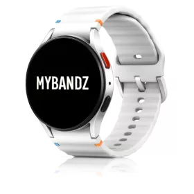   MYBANDZ Waves szilikon óraszíj-fehér/Samsung Galaxy Watch 4-5-6-7