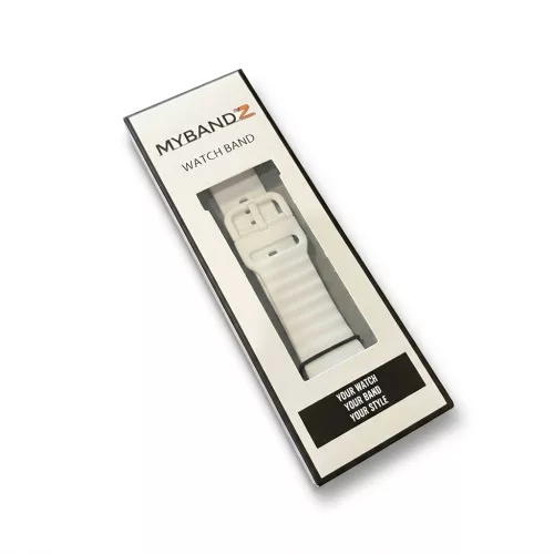 MYBANDZ Waves szilikon óraszíj-fehér/Samsung Galaxy Watch 4-5-6-7