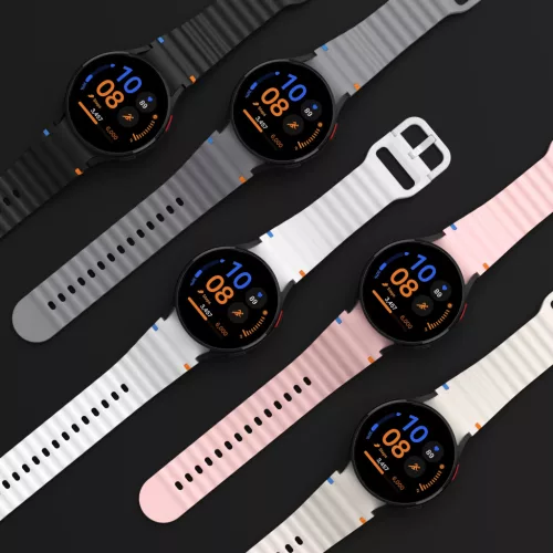 MYBANDZ Waves szilikon óraszíj-púder/Samsung Galaxy Watch 4-5-6-7