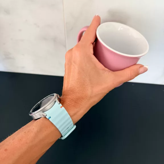 MYBANDZ Waves szilikon óraszíj-babakék/Samsung Galaxy Watch 4-5-6-7