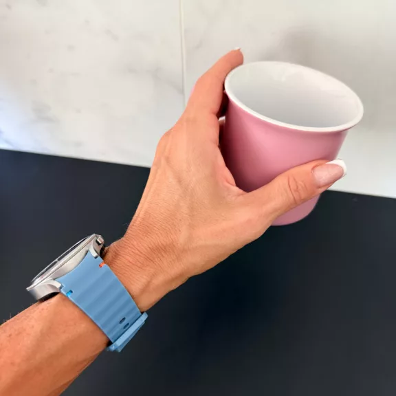 MYBANDZ Waves szilikon óraszíj-szürkéskék/Samsung Galaxy Watch 4-5-6-7