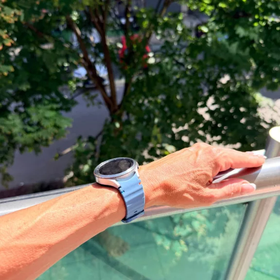 MYBANDZ Waves szilikon óraszíj-szürkéskék/Samsung Galaxy Watch 4-5-6-7