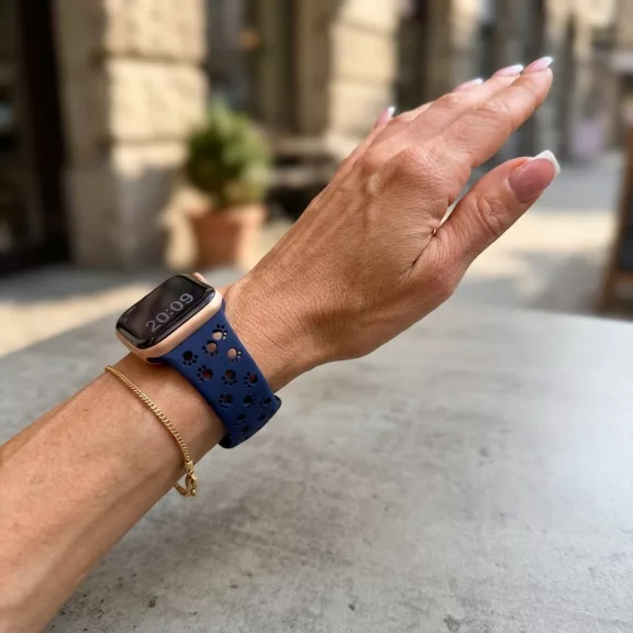 Apple Watch Paw szilikon óraszíj/mélykék/40/41 és 42mm