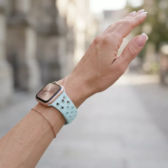 Apple Watch Paw szilikon óraszíj/babakék/40/41 és 42mm