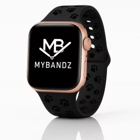 Apple Watch Paw szilikon óraszíj/fekete/44/45/46/49 mm