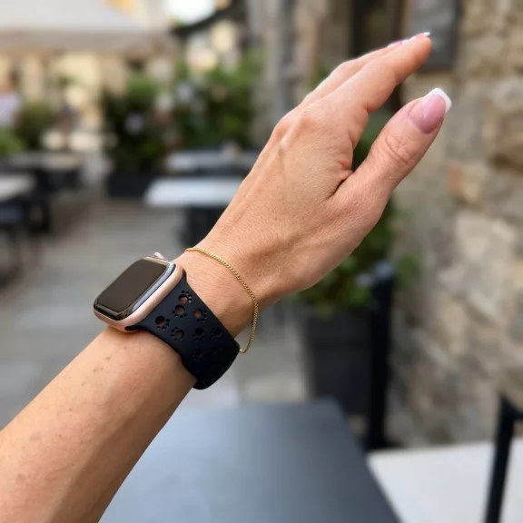 Apple Watch Paw szilikon óraszíj/fekete/44/45/46/49 mm