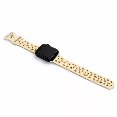 Apple Watch Paw szilikon óraszíj/bézs/44/45/46/49 mm