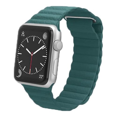 Apple Watch mágneses bőróraszíj /zöldeskék/ 38/40/41 mm