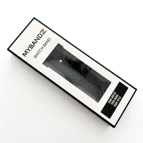 MYBANDZ Lélegző szilikon óraszíj- fekete/ 20mm