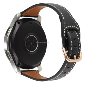   MYBANDZ Elegáns slim bőróraszíj rosegold csattal /fekete/22mm