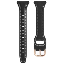   MYBANDZ Elegáns slim bőróraszíj rosegold csattal /fekete/22mm